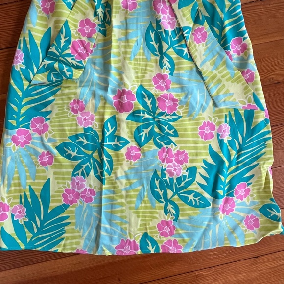 Lilly Pulitzer Strapless Silk/Spandex Hawaiian Print Dress Sz 2 - Picture 2 of 8